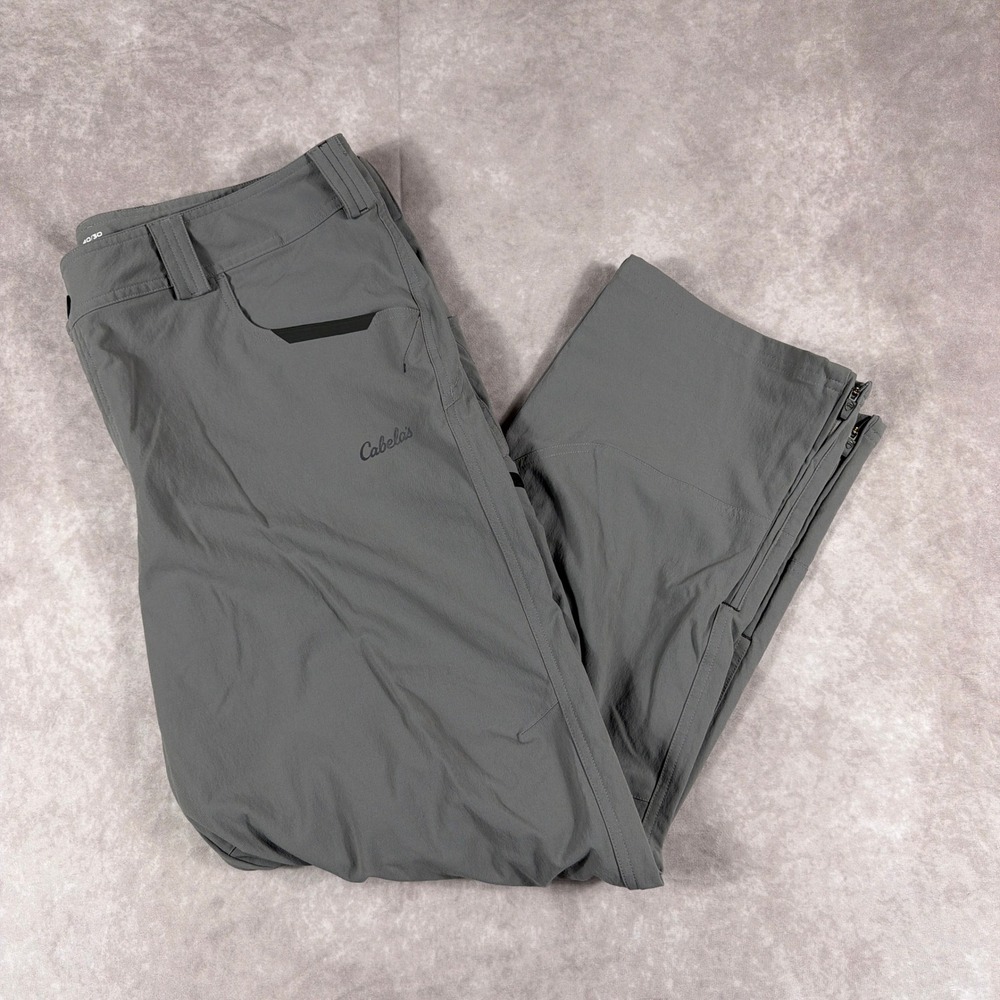 Cabela's XPG Extreme Performance Hiking Pants Nylon Spandex 40/30 Grey Mens